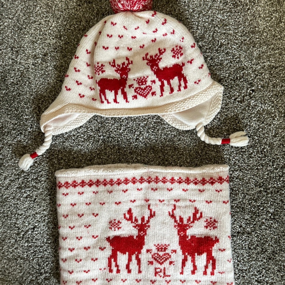 Ralph Lauren beanie neck warmers